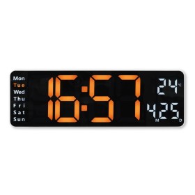 Horloge Murale avec Thermomètre Hama 00222224 Blanc Noir Plastique