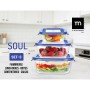Set of lunch boxes Inde Soul 0,8 L 3 Pieces (8 Units)