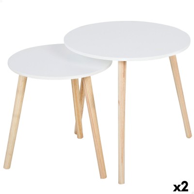 Jeu de 2 tables Max Home Blanc 50 x 50 x 50 cm (2 Unités)