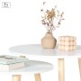 Set of 2 tables Max Home White 50 x 50 x 50 cm (2 Units)