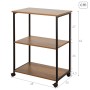 Shelves Max Home Iron MDF Wood 3 Shelves 48 X 62 X 30 CM