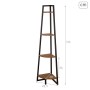 Shelves Max Home Black Iron MDF Wood 4 Shelves 30 x 135 x 30 cm