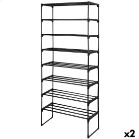 Étagère Max Home Noir Métal Plastique 67 X 160 X 30 CM (2 Unités)