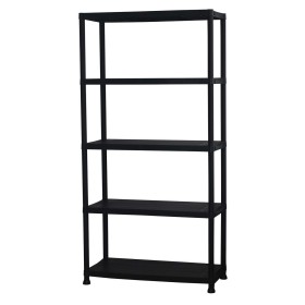 Marbueno Shelf 5 Shelves Black Plastic 90x40x180 cm Garden 10539
