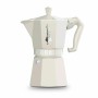 Italian Coffee Pot Bialetti MOKA EXCLUSIVE Cream Aluminium 6 Cups