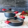 Casserole with glass lid BRA A410532 Red 5 L