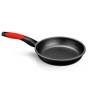 Non-stick frying pan BRA A411222 Ø 22 cm Black Red Stainless steel Aluminium