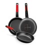 Non-stick frying pan BRA A411222 Ø 22 cm Black Red Stainless steel Aluminium