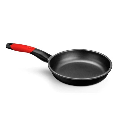 Non-stick frying pan BRA A411228 Ø 28 cm Black Red Stainless steel Aluminium