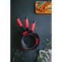 Non-stick frying pan BRA A411228 Ø 28 cm Black Red Stainless steel Aluminium