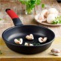 Non-stick frying pan BRA A411228 Ø 28 cm Black Red Stainless steel Aluminium