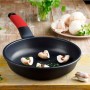 Non-stick frying pan BRA A411228 Ø 28 cm Black Red Stainless steel Aluminium