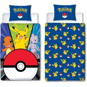 Duvet cover set Pokémon Yellow White Red Double 2 Pieces