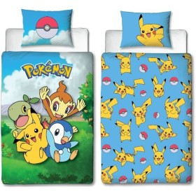 Parure de couette Pokémon Multicouleur Lit 2 persones 2 Pièces