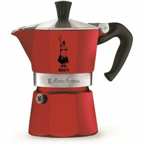 Italian Coffee Pot Bialetti MOKA RED 3 Cups Red Aluminium