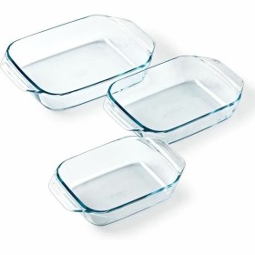 Set of Oven Dishes Pyrex Transparent 3 Pieces