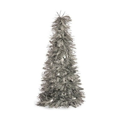 Christmas Tree Krist+ Silver polypropylene PET Plastic Matt Tinsel 18 x 18 x 45,5 cm 27 x 45,5 x 27 cm
