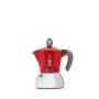 Italian Coffee Pot Bialetti NEW MOKA Red Metal