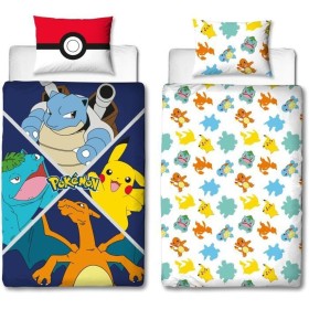 Parure de couette Pokémon 25 x 4 x 30 cm Multicouleur Lit 2 persones 2 Pièces