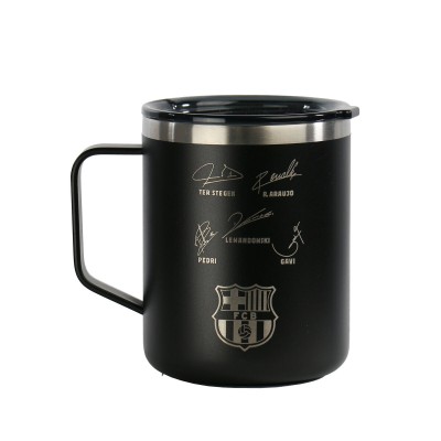 Thermal Cup with Lid F.C. Barcelona Navy Blue Stainless steel