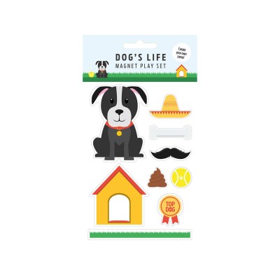 Aimants Magnet & Steel Chien Multicouleur Métal 9 Pièces