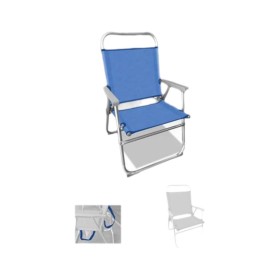 Chaise de Plage Bleu Gris 87 x 56 cm 88 x 56 cm