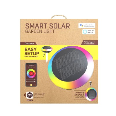 Lampe solaire Muvit MIOSGL001 G 1,5 W Blanc Multicouleur E27 IP65 RGB (2700 K) (6500 K)