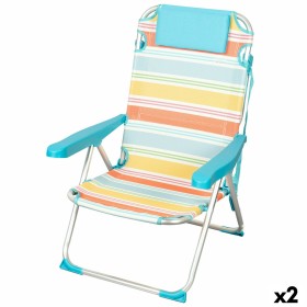 Chaise de Plage Aktive 48 x 90 x 60 cm (2 Unités)