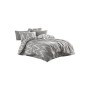 Parure de couette Gris Lit king size 3 Pièces
