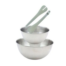 Salad Bowl Fackelmann Vert Stainless steel Plastic 49 X 15 X 30 CM 2 Pieces