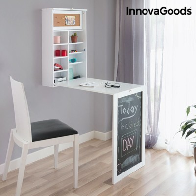 Folding desk Woldy InnovaGoods White (80 x 50 x 18 cm) (Refurbished A)