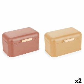 Corbeille à Pain DKD Home Decor Jaune Métal (Reconditionné C)