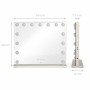 Miroir Grossissant Livoo DOS207 Blanc Miroir