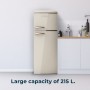 Cecotec fridge freezer beige 215 L Bolero CoolMarket 2D Origin 215 E