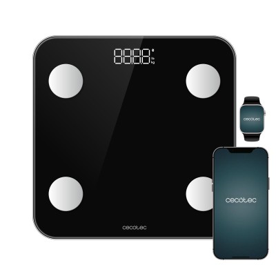 Balance Numérique de Salle de Bain Cecotec Surface Precision Smart Noir Verre trempé 180 kg