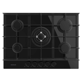 Plaque gaz 5 feux Cecotec Bolero Squad G 5400F 10400W verre noir WOK fonte