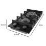Cecotec Gas Hob Bolero Squad G 2400F 2 Burners, 5200W, Black Glass, Cast Iron