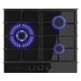 Cecotec Gas Hob Bolero Squad G 3400F, 3 Burners, 6200W, Black Glass, Cast Iron