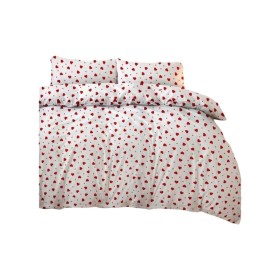 Parure de couette Rouge Lit king size 3 Pièces