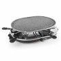 Raclette Princess 8 Oval Stone Grill Party Noir Gris
