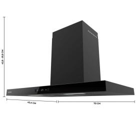 Conventional Hood Cecotec Flux TT 704400 Black