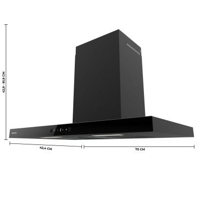 Hotte standard Cecotec Flux TT 704400 Noir
