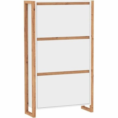 Shoe Rack White Oak 70 x 25 x 125 cm