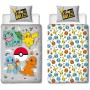 Parure de couette Pokémon Gris Lit 2 persones 2 Pièces