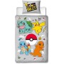 Duvet cover set Pokémon Grey Double 2 Pieces