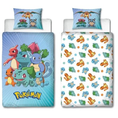 Duvet cover set Pokémon 25 x 4 x 30 cm Blue Double 2 Pieces