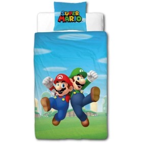 Duvet cover set Mario Bros Multicolour Double 2 Pieces