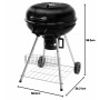 Coal Barbecue with Cover and Wheels Fieldmann FZG 1004 Black Circular
