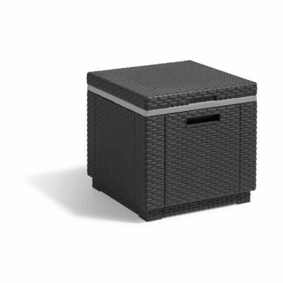 Table d'appoint Allibert by KETER Ice Cube graphite 42 x 42 x 41 cm Gris