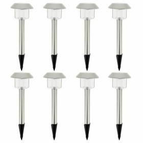 Lampe solaire Lumisky Alesia LED Argenté Acier inoxydable Blanc froid 6500K (8 Unités)